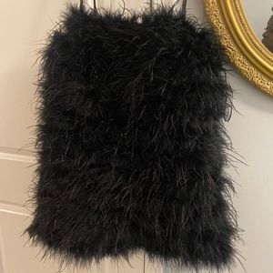 Black feather dress
